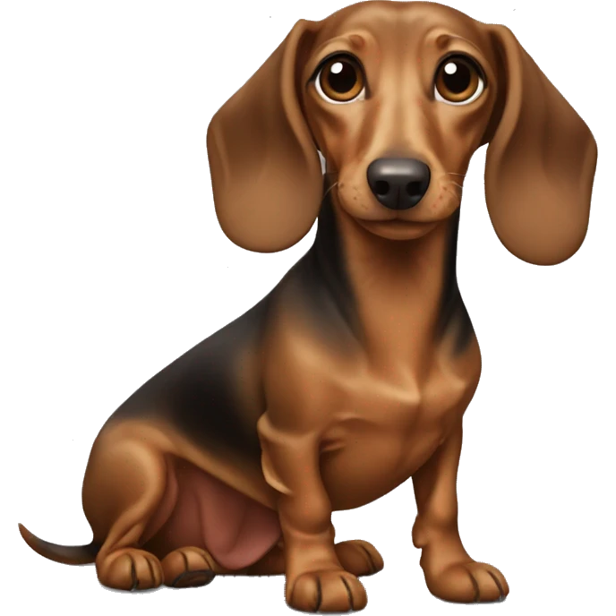 light brown dachshund  emoji