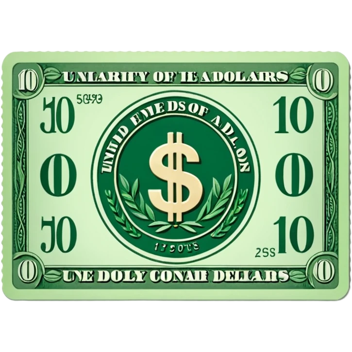 quiero un billete de dolar emoji