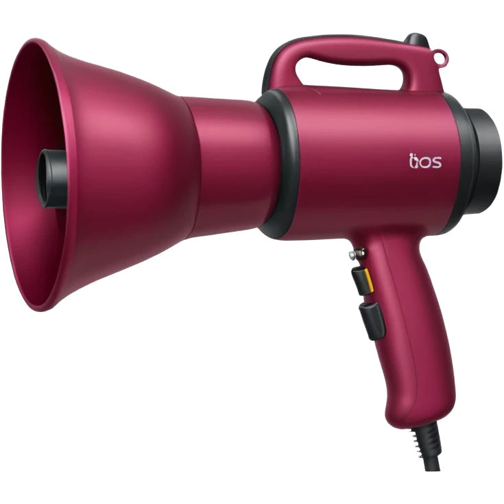 burgundy blow dryer with a bow emoji