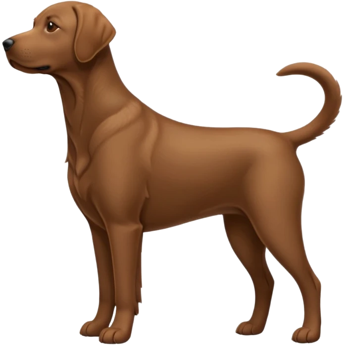 Please make a brown lab one side profile full body like this: 🐕 emoji