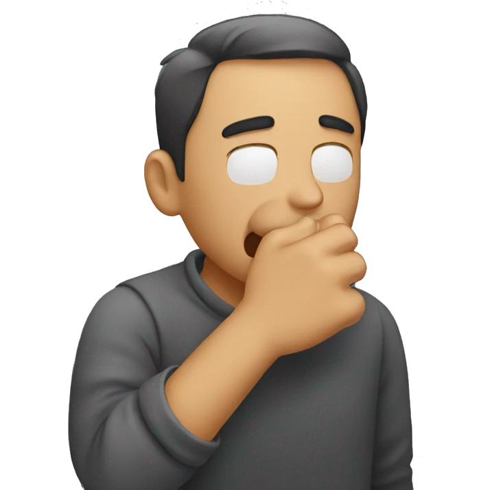 a man coughing  emoji