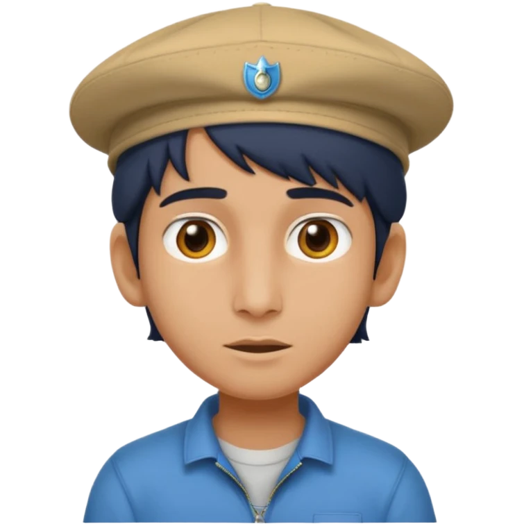  Fait un jeune indien pas trop beau avec un léger surprise un double menton et une casquette sur la tete emoji
