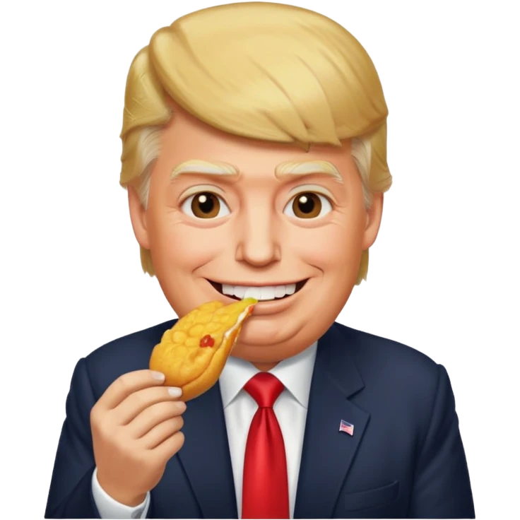donald trump eating emoji