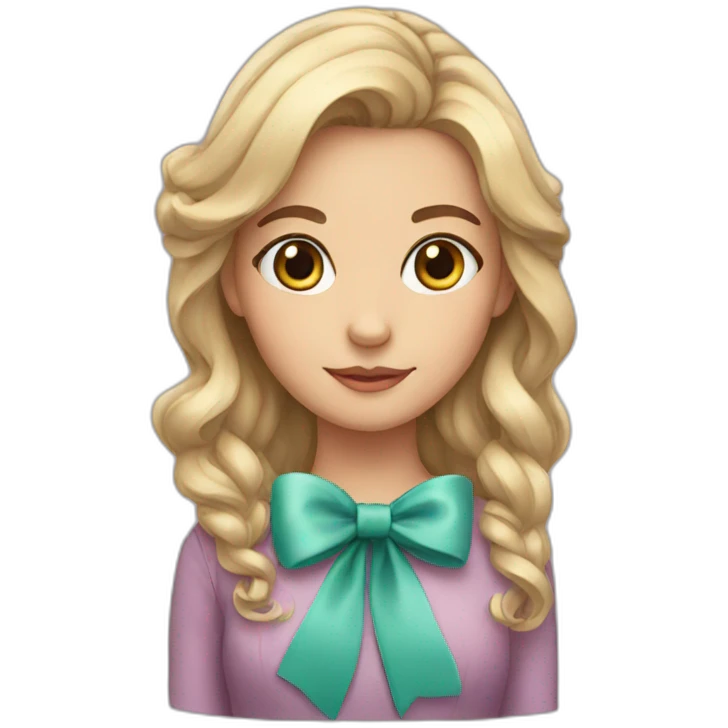 Girl with a bow emoji