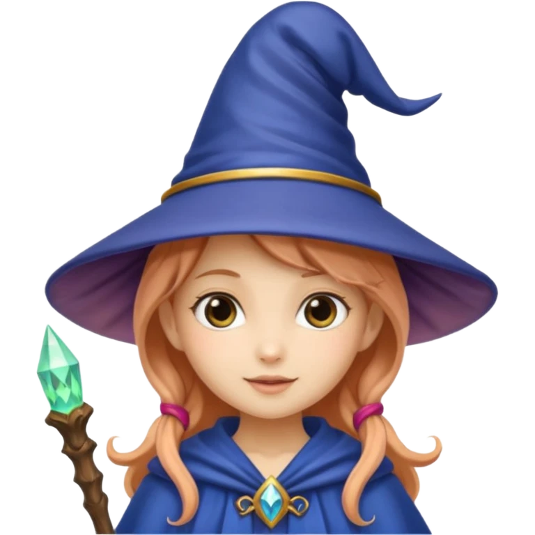 A fairy girl with a wizard hat emoji