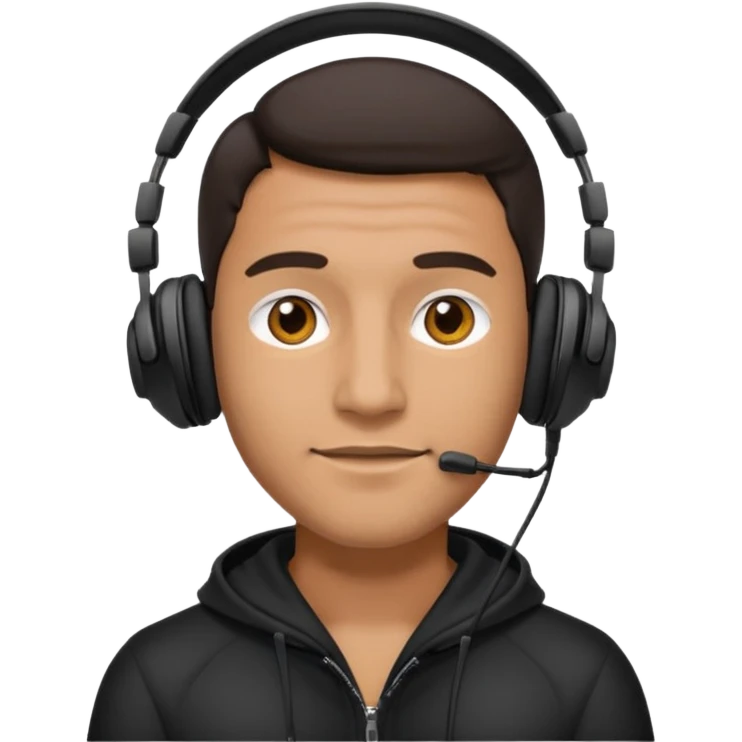 Man with on-ear headphones emoji