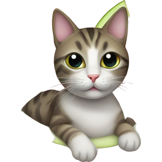 cat on watermelon emoji