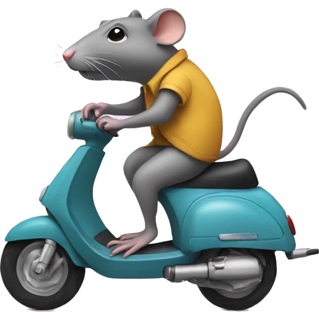 Rat riding scooter emoji