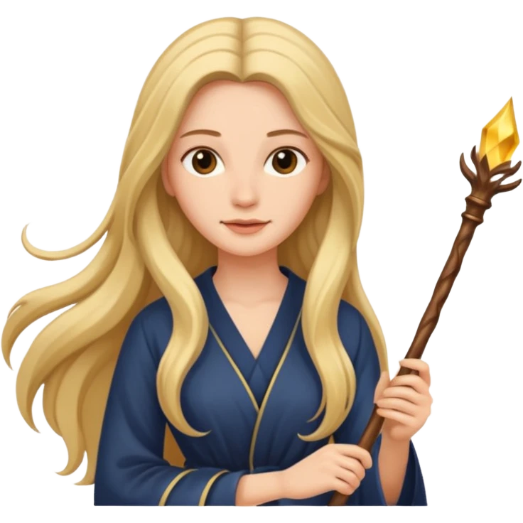 woman with long hair and a wand emoji