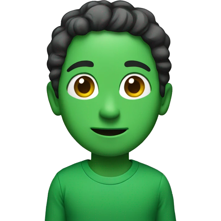 tiny, in green color emoji