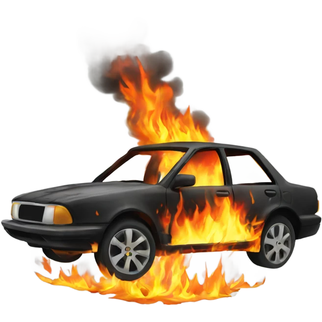 Car burned emoji