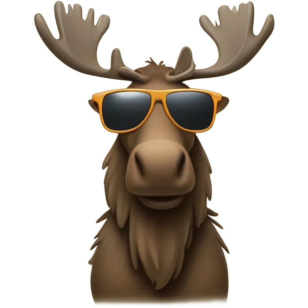 Cool moose emoji