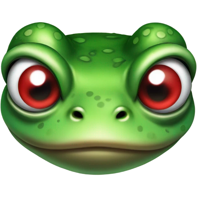 frog birds eye view red eyes emoji