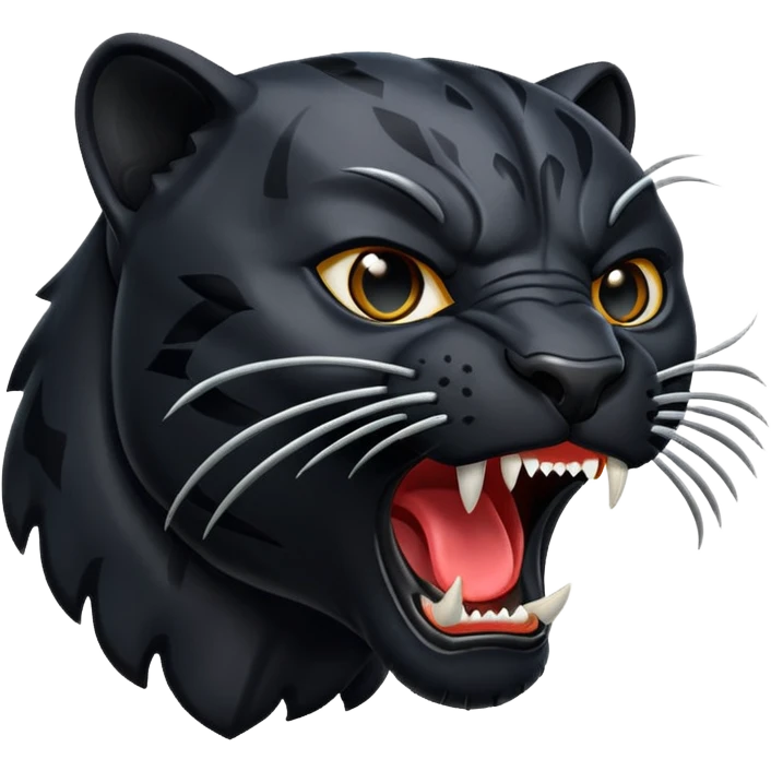 A black panther roaring. (Dangerous) emoji