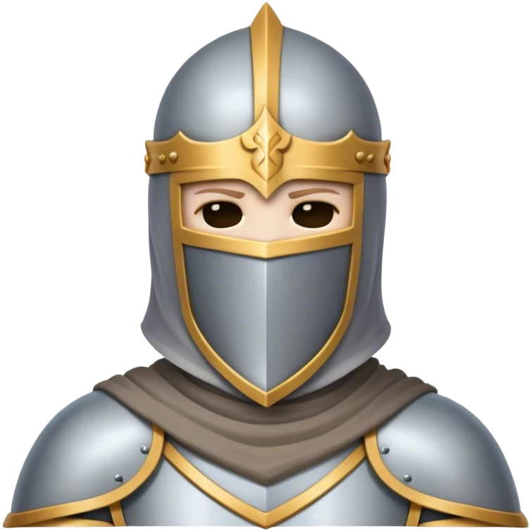 knight bust covered face emoji