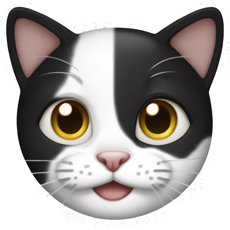 Black and white cat emoji