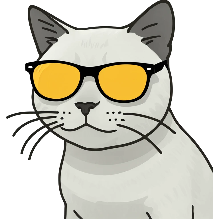 Cat with sunglasses emoji