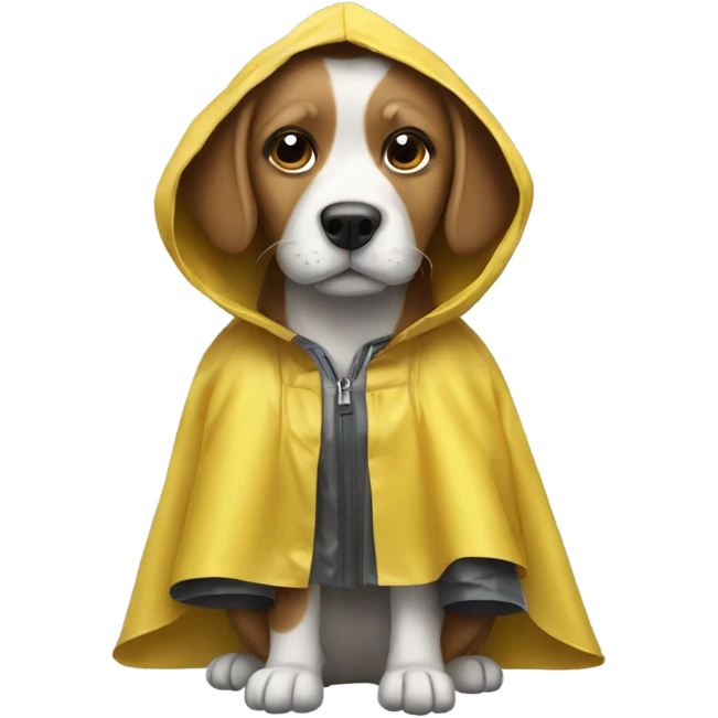 dog wearing a raincoat  emoji