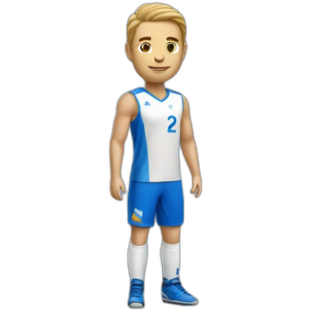 Joueur de handball maillot bleu emoji