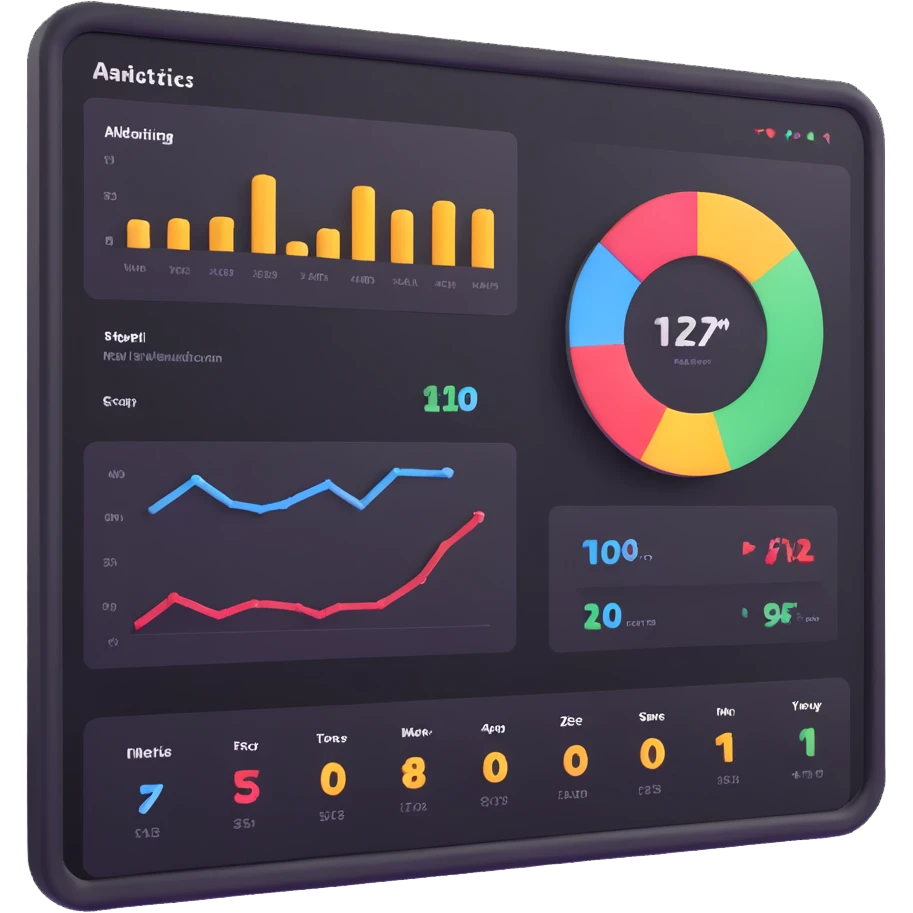 dashboard with analytics metrics emoji