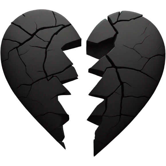 black broken heart  emoji