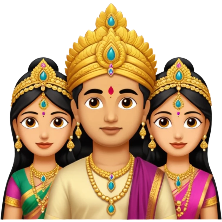 murugan with 2 wives devyani and emoji
