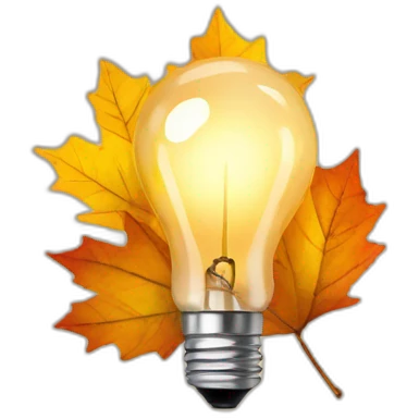 bulb autumn emoji