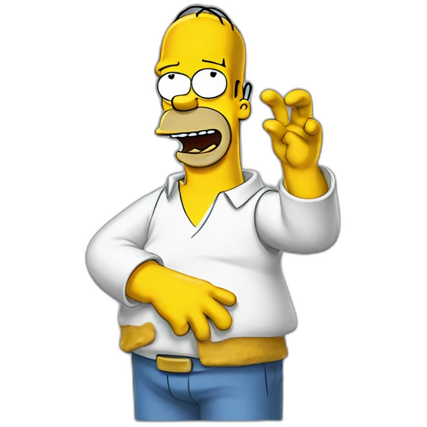 Homer Simpson waving emoji