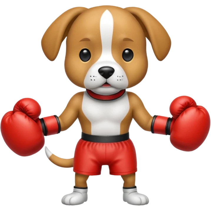 dog with boxing gloves full body emoji