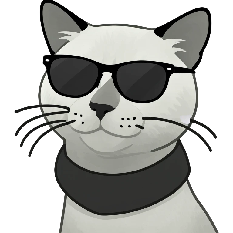 Cat with sunglasses emoji