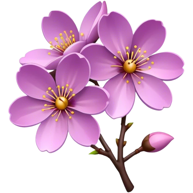 Dull purple cherry blossom  emoji