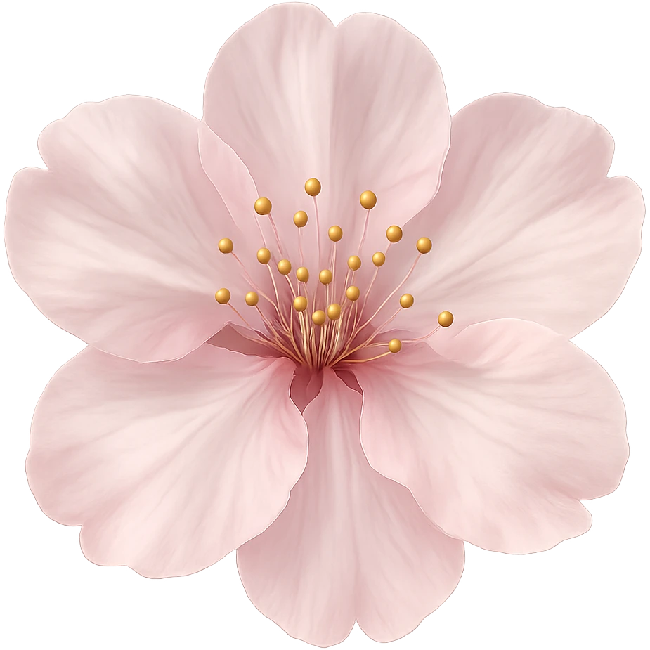 close-up sakura blossom emoji