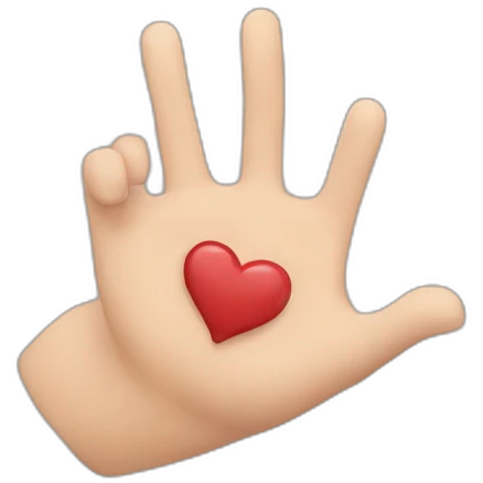 Cœur avec mains emoji
