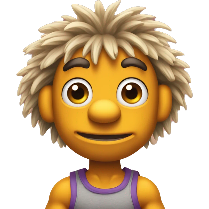 Attractive with adorable huge eyes  Detailed image of  fraggle rocks hot muscle trainer sunset colored emoji