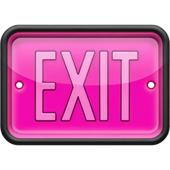 Pink exit sign  emoji