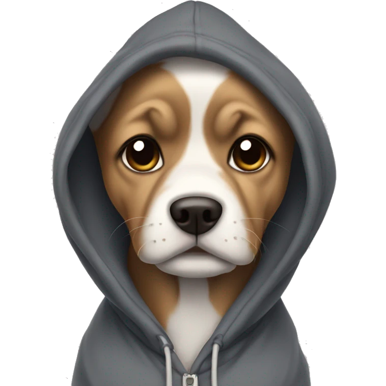 Dog wearing a hoodie emoji