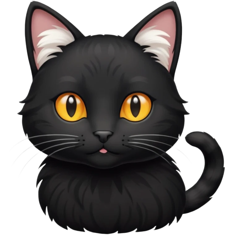 Gato preto com branco emoji