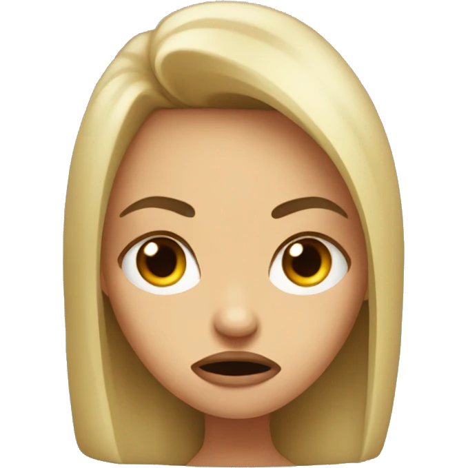 Mad girl pouting  emoji