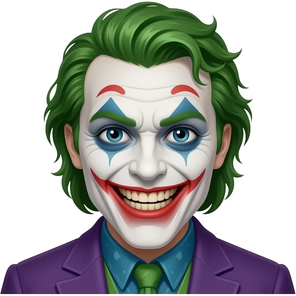 Make a laughing horror DC joker emoji emoji