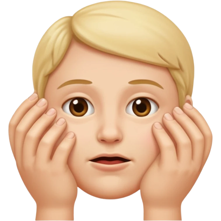 Une main qui tire les joues mais juste la main emoji