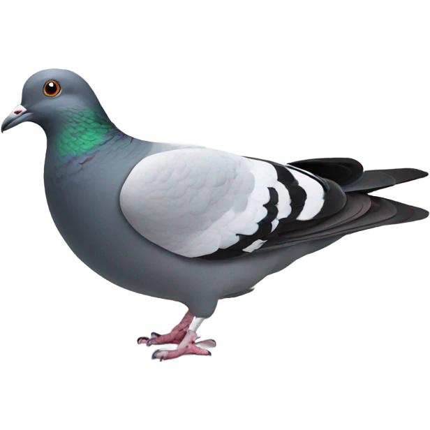 Pigeon curling emoji