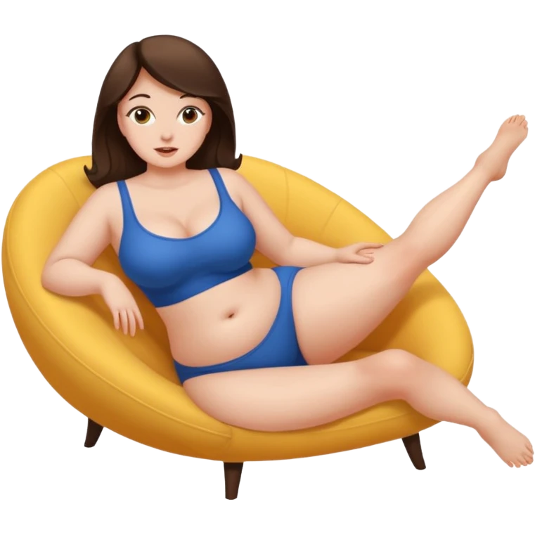 Girl with legs spread brunette curvy opening leg about to receive bf cum emoji
