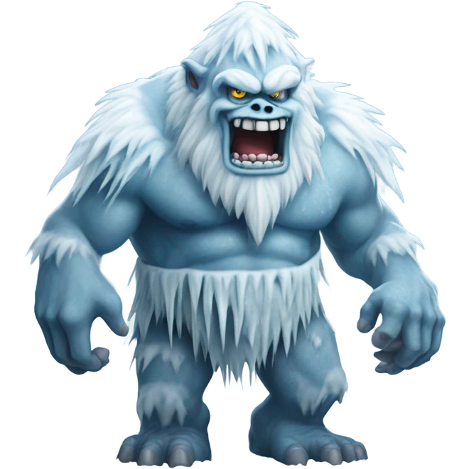 Giant ice troll walking emoji