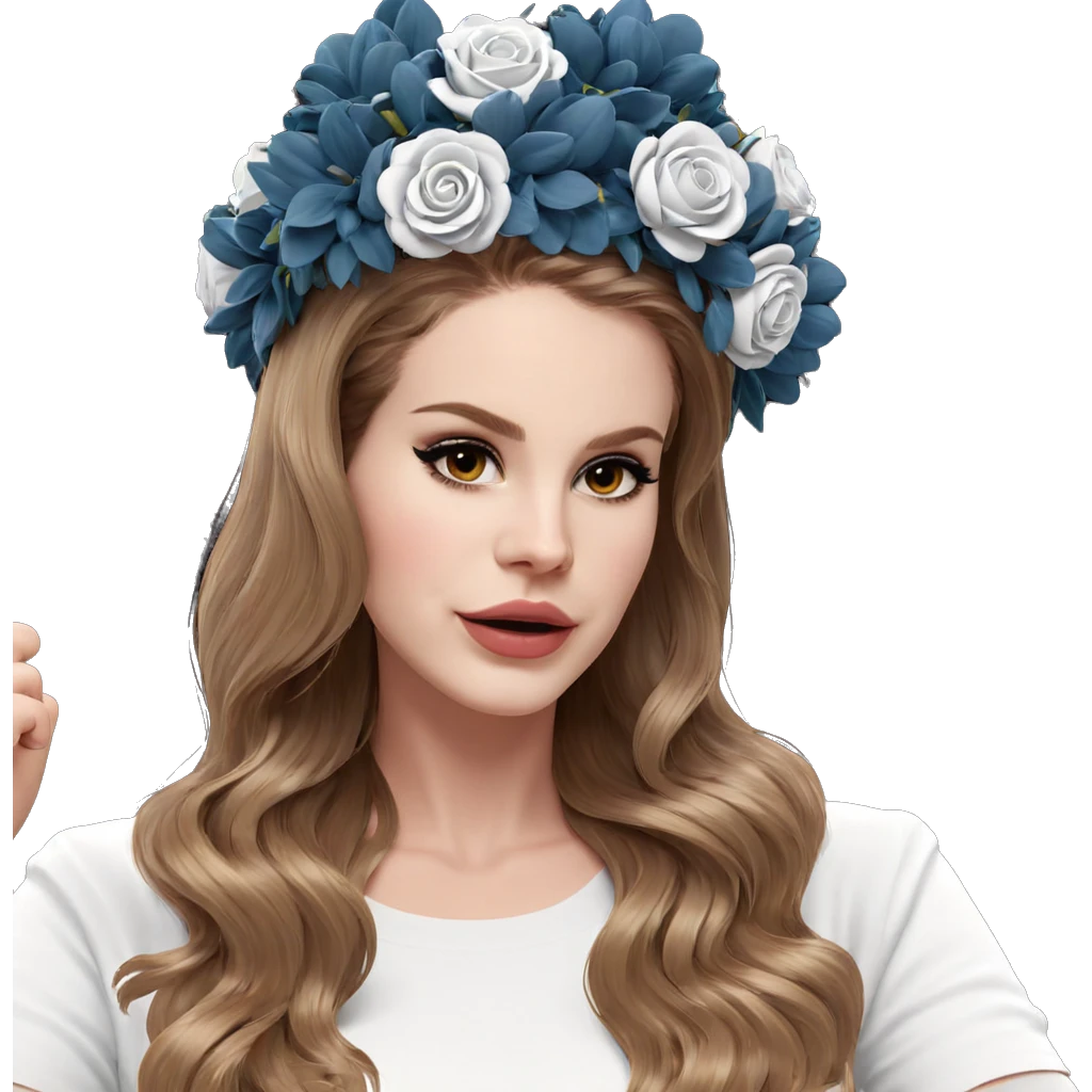 girl with flower crown emoji
