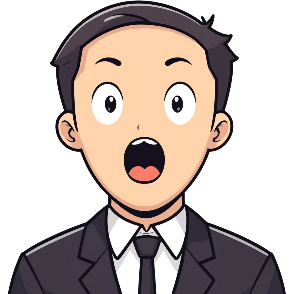 Man holding neck shocked emoji