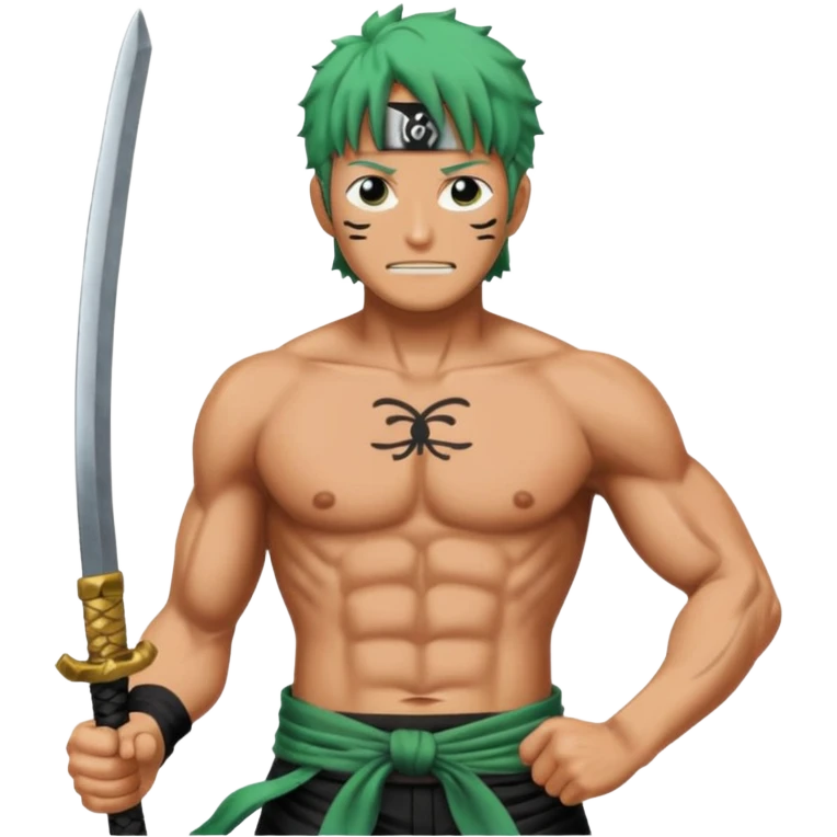one piece zoro in land of wano emoji