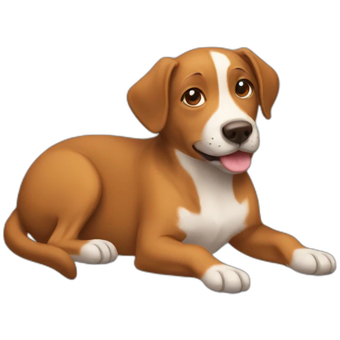 Dog Brown slipping emoji