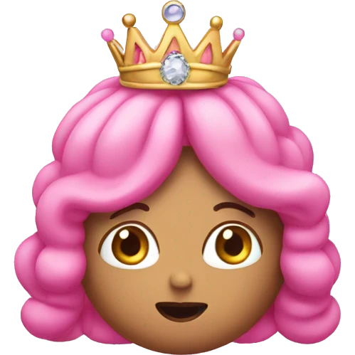 A pink jellybean with a tiara emoji