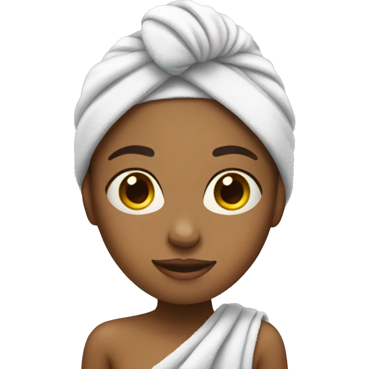 Girl with towel on head emoji
