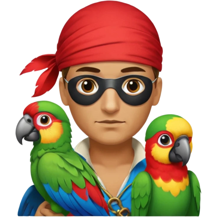pirate and parrot emoji